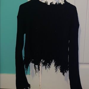 Ripped black sweater!!